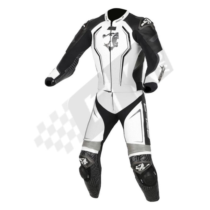 Bela White Women's Motorbike Racing Leather Suit 