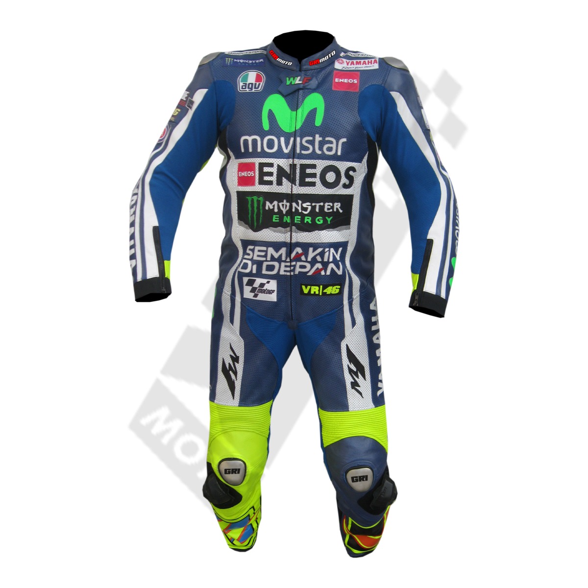 Valentino Rossi Yamaha Movistar Blue Motogp 2014 Men Motorbike Racing Leather Suit; racing leather suit for men; men's motorbike suit; leather racing suit; high-performance leather suit; CE approved racing suit; professional motorbike racing suit; men's protective leather suit; motorbike suit with armor; motorcycle racing suit with protection; durable leather racing suit; custom fit motorbike suit; motorcycle racing gear for men; perforated leather racing suit; men's racing leather gear; track racing leather suit; men's leather motorcycle suit; protective leather suit for bikers; full-body leather racing suit for men
